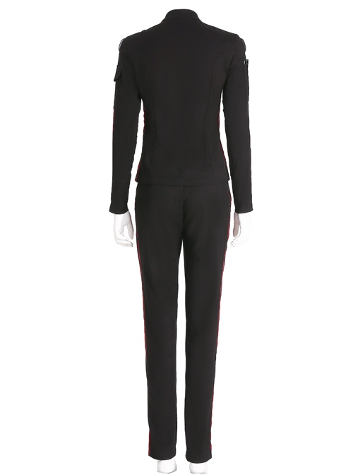 Star Wars Battlefront II Iden Versio Black Suit Halloween Cosplay Costume Black Top