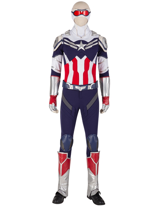 The Falcon And The Winter Soldier Captain America Falcon Sam Wilson Knitting Version Halloween Cosplay Costume Blue Pants