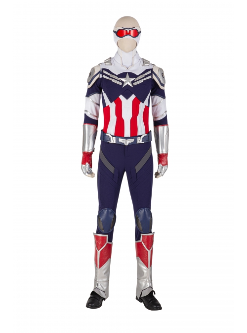 The Falcon And The Winter Soldier Captain America Falcon Sam Wilson Knitting Version Halloween Cosplay Costume Vest And Shoulder Armors