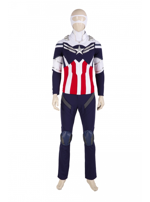 The Falcon And The Winter Soldier Captain America Falcon Sam Wilson Knitting Version Halloween Cosplay Costume Vest And Shoulder Armors