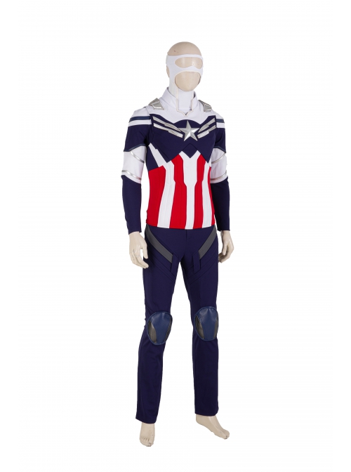 The Falcon And The Winter Soldier Captain America Falcon Sam Wilson Knitting Version Halloween Cosplay Costume Vest And Shoulder Armors