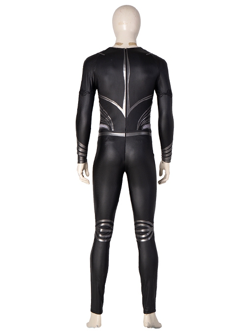 Zack Snyder's Justice League Superman Clark Kent Black Battle Suit Halloween Cosplay Costume Black Bodysuit