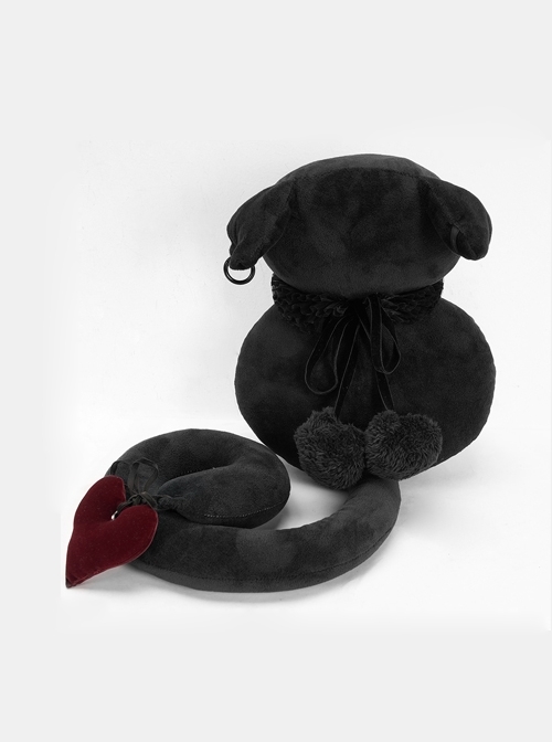 Gothic Faceless Black Cat Toy