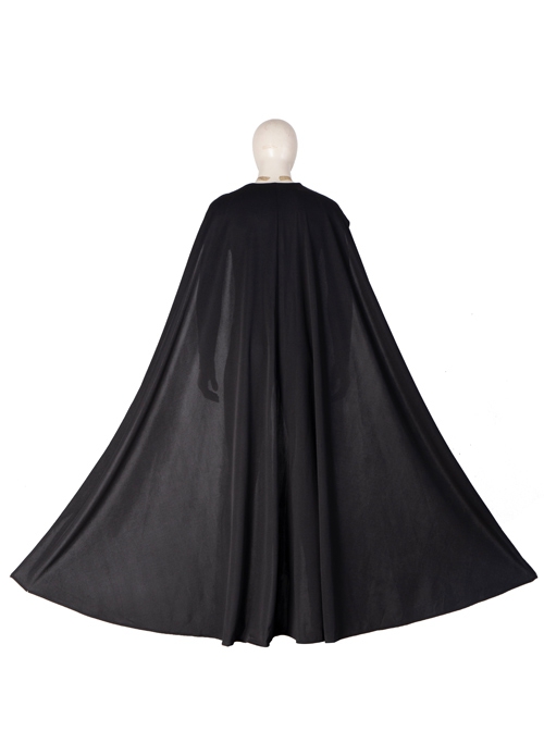 Zack Snyder's Justice League Superman Clark Kent Black Battle Suit Halloween Cosplay Costume Black Cloak