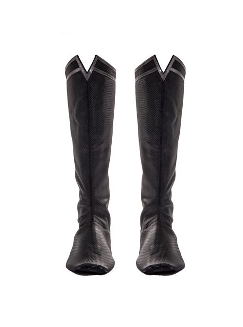 Zack Snyder's Justice League Superman Clark Kent Black Battle Suit Halloween Cosplay Accessories Black Boots