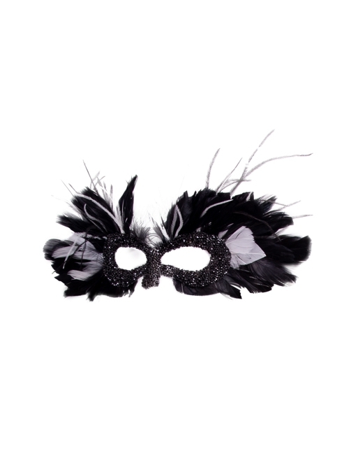 Cruella Red Long Dress Halloween Cosplay Accessories Black Eye Mask