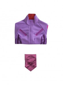 TV Drama Hawkeye Kate Bishop Purple Top Suit Halloween Cosplay Costume Purple Top