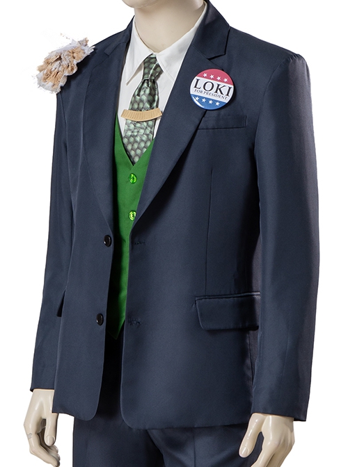Loki Daily Clothing Navy Blue Suit Halloween Cosplay Costume Suit Jacket