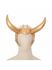 Loki Daily Clothing Navy Blue Suit Halloween Cosplay Accessories Golden Headwear