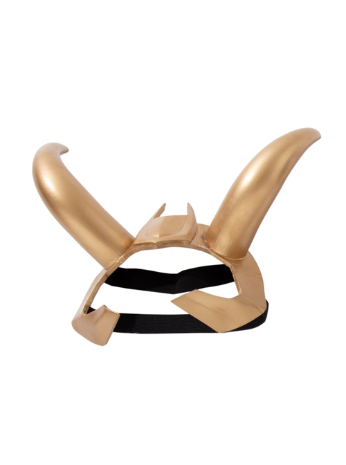 Loki Daily Clothing Navy Blue Suit Halloween Cosplay Accessories Golden Headwear