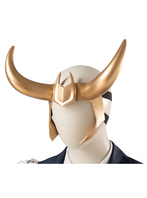 Loki Daily Clothing Navy Blue Suit Halloween Cosplay Accessories Golden Headwear