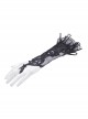 Gorgeous Gothic Lace-Up Tulle Black Lace Embroidered Gloves