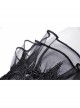 Gorgeous Gothic Lace-Up Tulle Black Lace Embroidered Gloves
