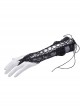 Black Sexy Lace Fingerless Tulle Gothic Lace Fishnet Gloves