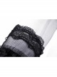 Black Sexy Lace Fingerless Tulle Gothic Lace Fishnet Gloves