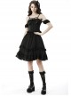 Gothic Chain Black Lace Lace Personality Hairpin Big Cross Tiara
