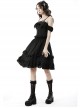 Gothic Chain Black Lace Lace Personality Hairpin Big Cross Tiara