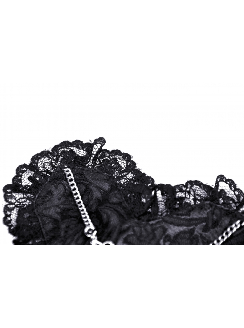 Gothic Chain Black Lace Lace Personality Hairpin Big Cross Tiara