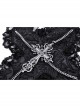 Gothic Chain Black Lace Lace Personality Hairpin Big Cross Tiara