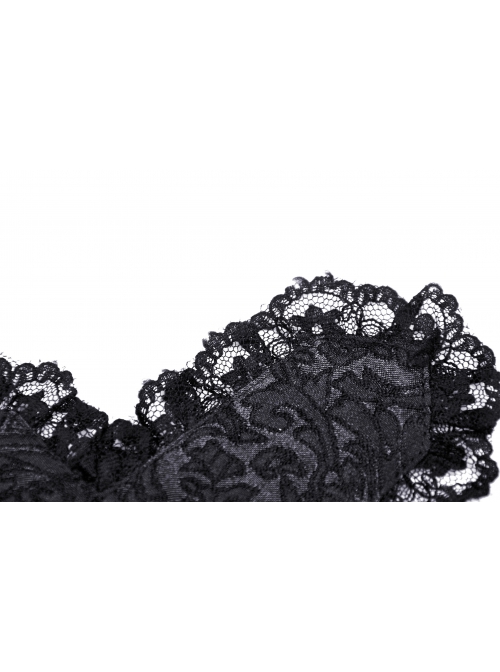 Gothic Chain Black Lace Lace Personality Hairpin Big Cross Tiara