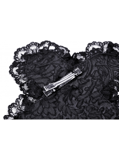 Gothic Chain Black Lace Lace Personality Hairpin Big Cross Tiara