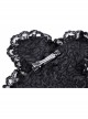 Gothic Chain Black Lace Lace Personality Hairpin Big Cross Tiara