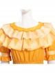 Animated Movie Encanto Pepa Madrigal Halloween Cosplay Costume Orange Dress Full Set