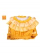 Animated Movie Encanto Pepa Madrigal Halloween Cosplay Costume Orange Dress Full Set