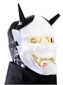 Game Ghostwire Tokyo Hannya Outfit Halloween Cosplay Accessories White Mask
