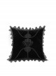 Gothic Black Decal Velvet Square Cushion Pillow Cover Sleeve