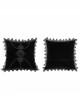Gothic Black Decal Velvet Square Cushion Pillow Cover Sleeve