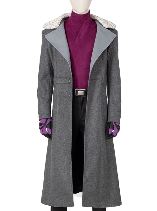 The Falcon And The Winter Soldier Baron Zemo Helmut Zemo Halloween Cosplay Costume Gray Coat