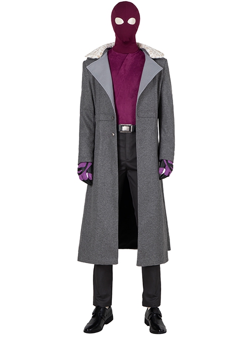 The Falcon And The Winter Soldier Baron Zemo Helmut Zemo Halloween Cosplay Costume Gray Coat