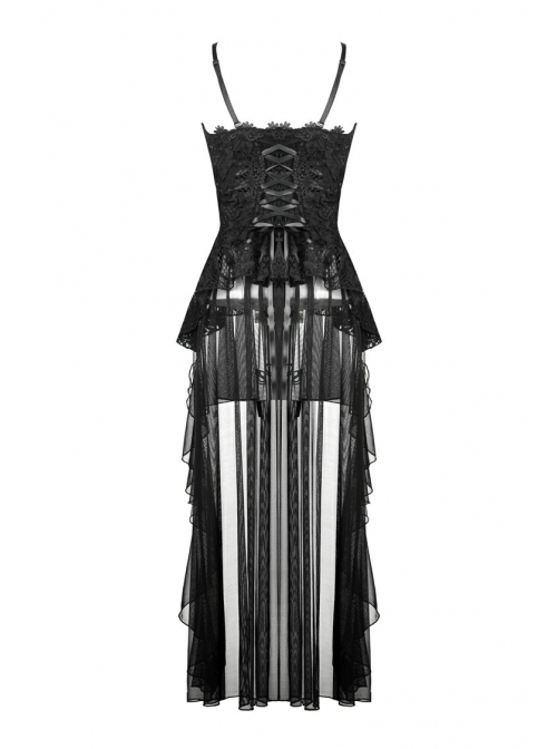 sexy gothic corset dress Gothic Ribbed Lace Corset Dress Set Skirt / Xl