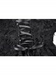 Gothic Black Elegant Lace Corset Tie Aesthetic Long Tail Sexy Tulle Hem Dress