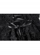 Gothic Black Elegant Lace Corset Tie Aesthetic Long Tail Sexy Tulle Hem Dress