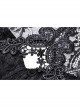 Crochet Sexy Black Sling Off Shoulder Cutout Lace Flared Sleeves Gothic Backless Dress