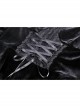 Black Pagoda Sleeve Square Neck Velvet Lace Up Sexy Gothic Cool Double Princess Dress
