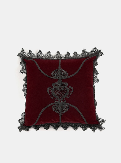 Gothic Red Decal Velvet Cushion Pillow Cover Sleeve