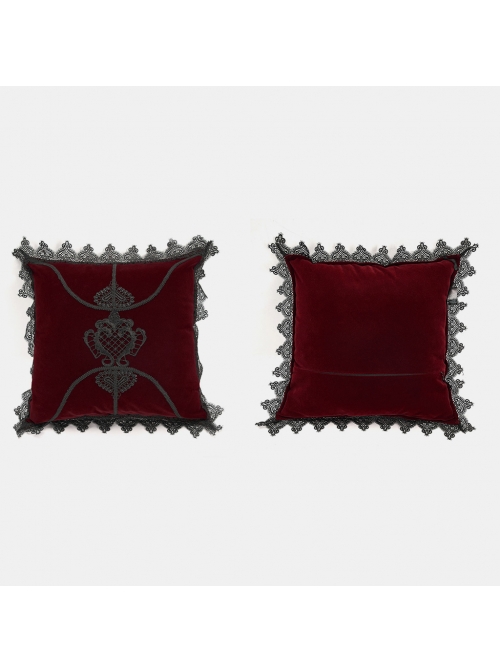 Gothic Red Decal Velvet Cushion Pillow Cover Sleeve