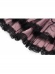 Cool Black Mesh Double Layer Pink Cute Punk Sling Side Zipper Tube Top Doll Dress