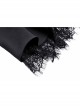 Lace Black Wide Strap Low Cut Gothic Bow Belt Mystery Dress