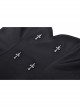Lace Black Wide Strap Low Cut Gothic Bow Belt Mystery Dress