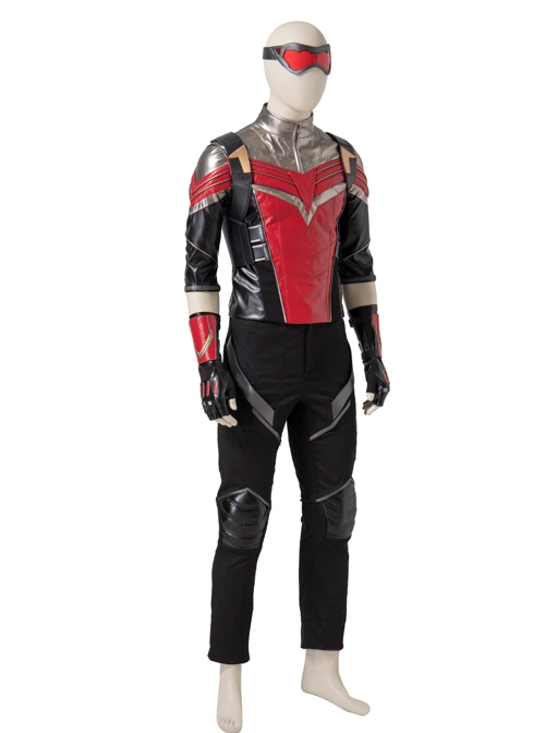 The Falcon And The Winter Soldier Falcon Sam Wilson Black Red Battle Suit Halloween Cosplay Costume Vest