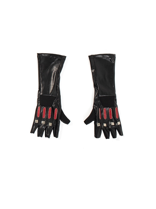 The Falcon And The Winter Soldier Falcon Sam Wilson Black Red Battle Suit Halloween Cosplay Accessories Black Gloves