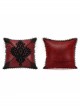 Gothic Red Decal Ornate Hold Square Pillow Cushion