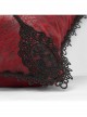 Gothic Red Decal Ornate Hold Square Pillow Cushion