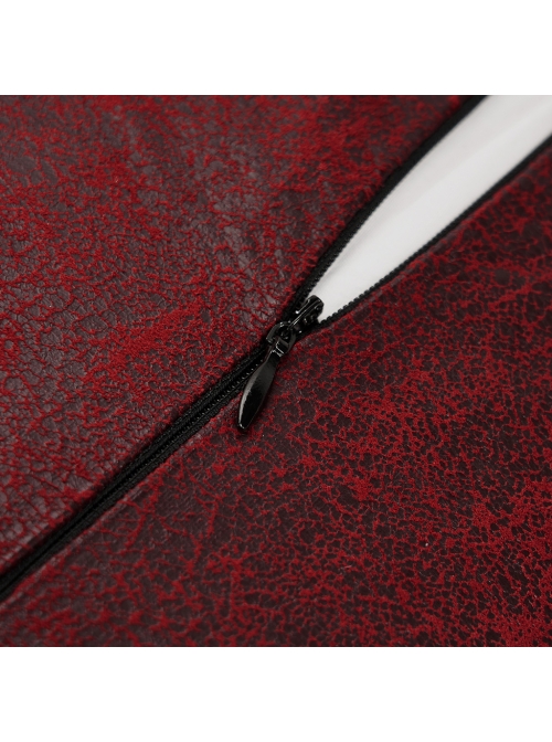 Gothic Red Decal Ornate Hold Square Pillow Cushion
