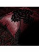 Gothic Red Decal Ornate Hold Square Pillow Cushion