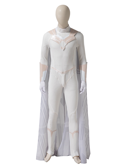 Wanda Vision White Vision Halloween Cosplay Costume White Cloak